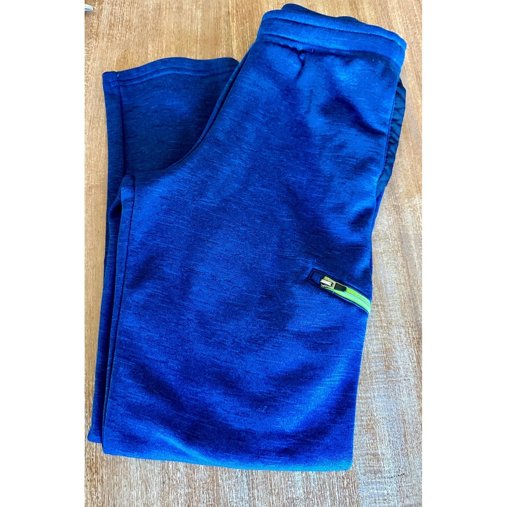 Champion C9 Boys Blue Fleece Lined Jogger‎ Pants Space Dye Neon Green M 8-10